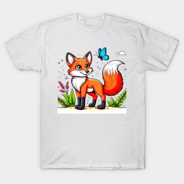 Delightful Fox T-Shirt by NayaRara